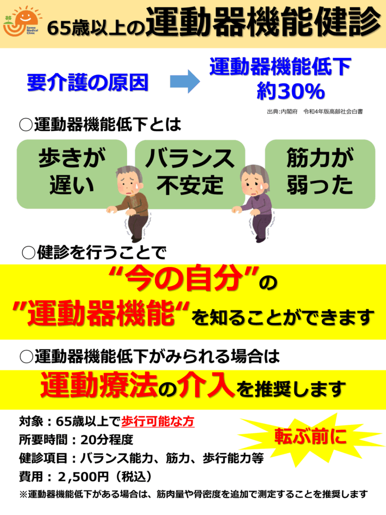65歳以上運動機能検診ポスター